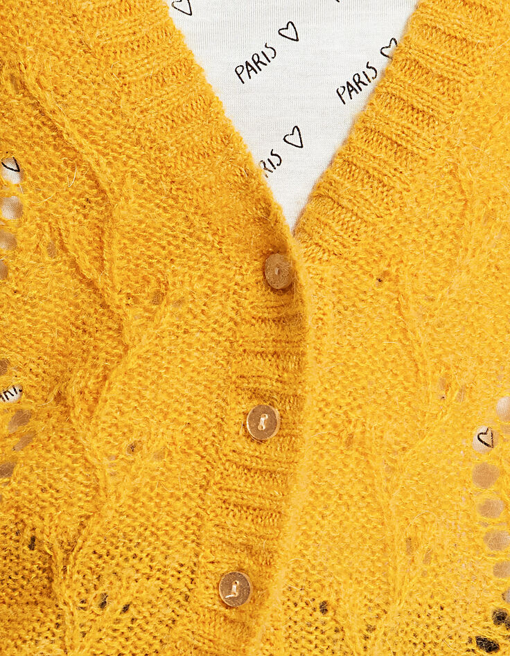 Gelbe Strickjacke I.Code-5