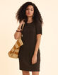 Robe noire imprimé floral cœur I.Code-3