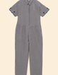 Combinaison-pantalon écrue motif vichy et broderies I.Code-7