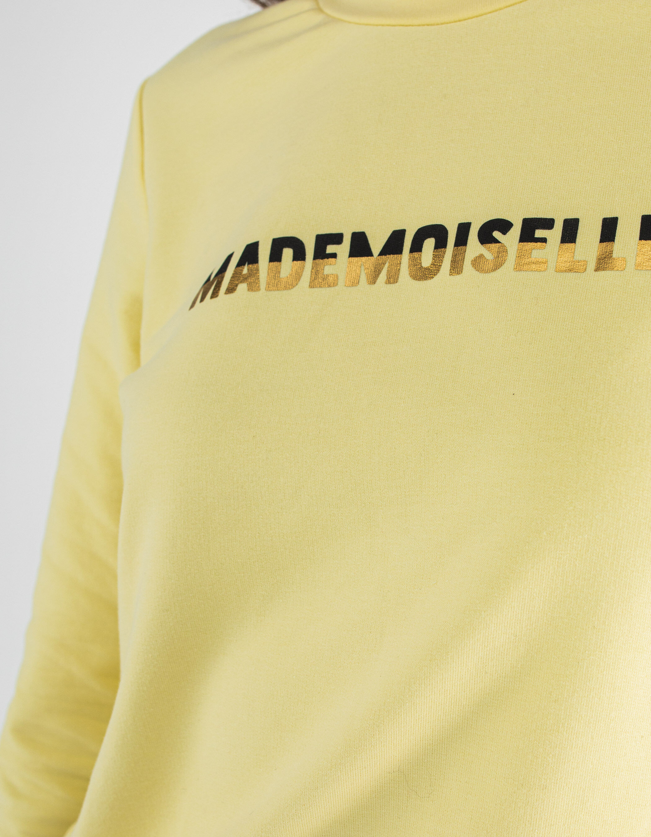 Yellow slogan jumper outlet