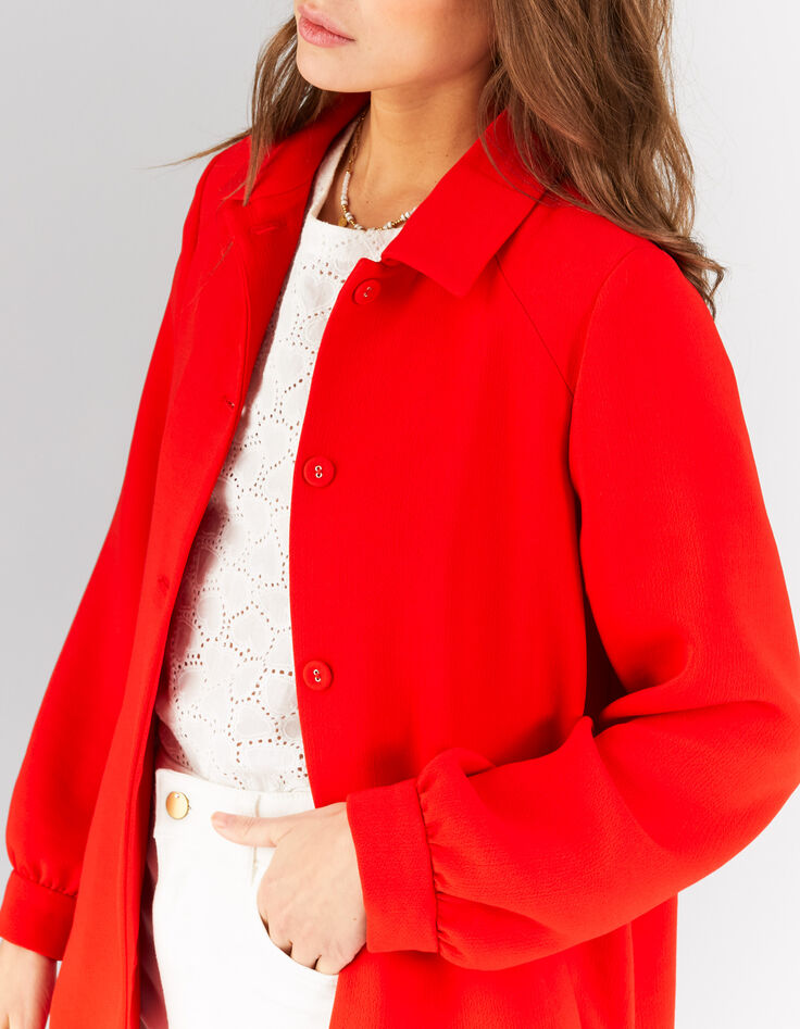 I.Code cherry non-lined coat-2