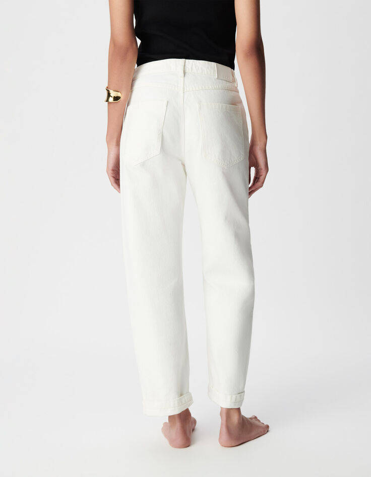 Anders Damen 7/8 Straight White Jeans-5