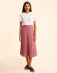 Jupe midi rouge imprimé cachemire I.Code-3