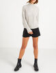 Pull blanc cassé tricot chiné à torsades I.Code-3