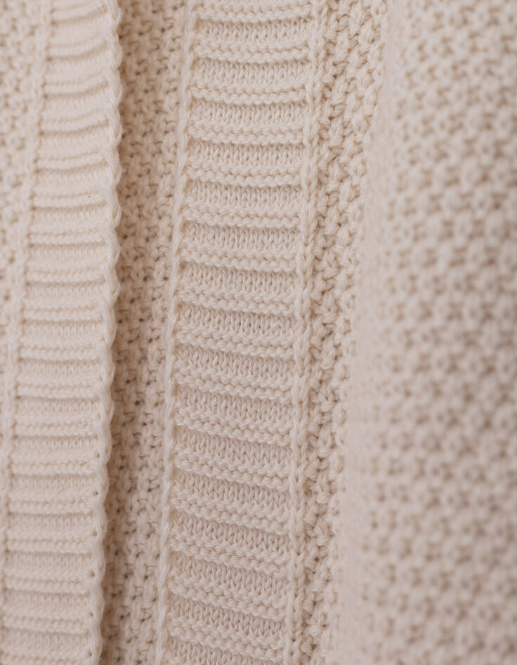 Ecru vest tricot zonder mouwen I.Code-8