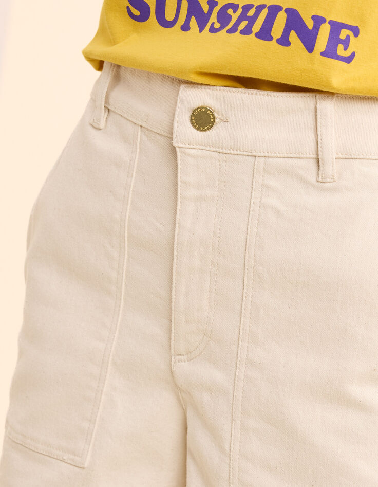 Short écru en denim I.Code-5