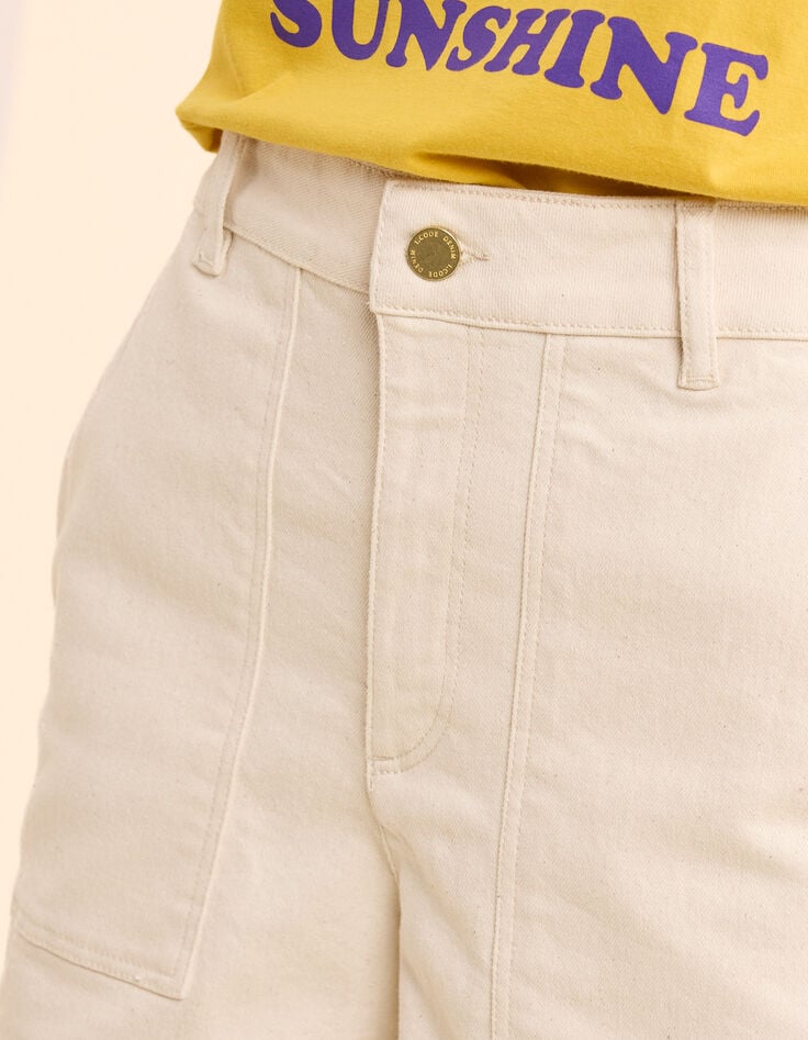 Short écru en denim I.Code-5 Short écru en denim I.Code-5
