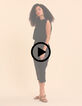 Robe longue noire taille élastiquée I.Code-2