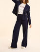 Veste de costume marine faux-uni I.Code-7