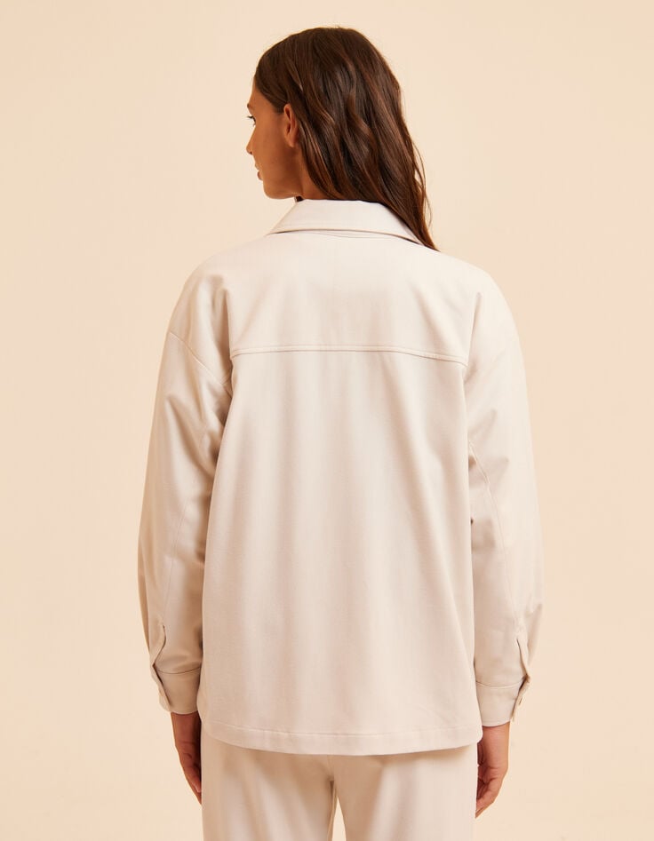 I.Code ecru overshirt-style jacket-4 I.Code ecru overshirt-style jacket-4