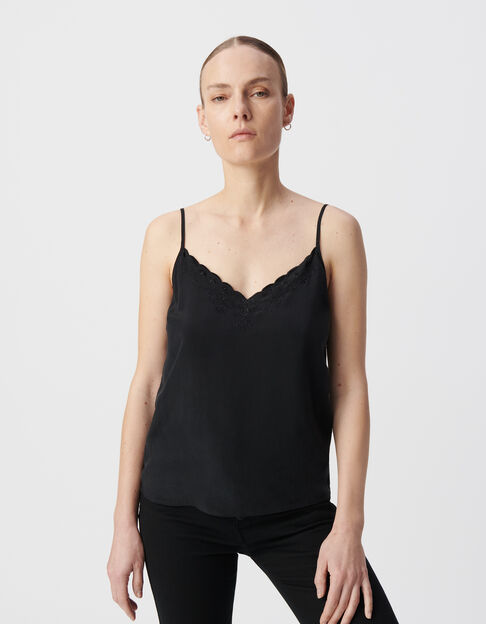 Feines schwarzes Riemen-Top Damen Lingerie Spirit - IKKS