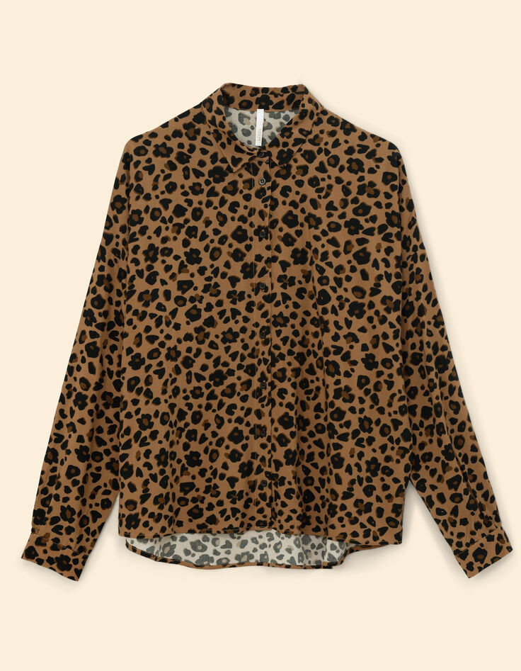 I.Code leopard print shirt-7