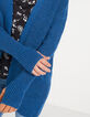 Electric blue halflang vest in ribtricot I.Code-3