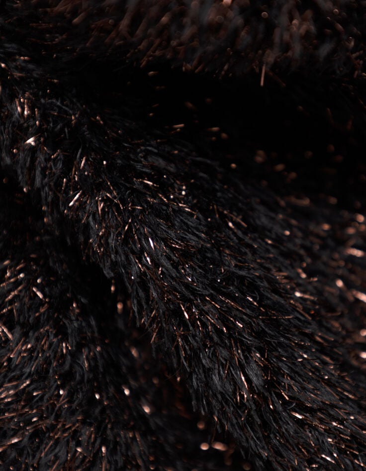 Cardigan kaki tricot duveteux lurex cuivr&eacute; I.Code-8