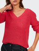 Pull flash pink en tricot avec points fantaisie I.Code -1