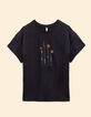 Camiseta manga corta negra flores I.Code-5