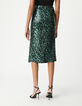 Gr&uuml;ner Rock mit Metallic-Camouflage-Print f&uuml;r Damen-3