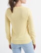 I.Code yellow sorbet knit sweater with embroidered slogan-3 I.Code yellow sorbet knit sweater with embroidered slogan-3
