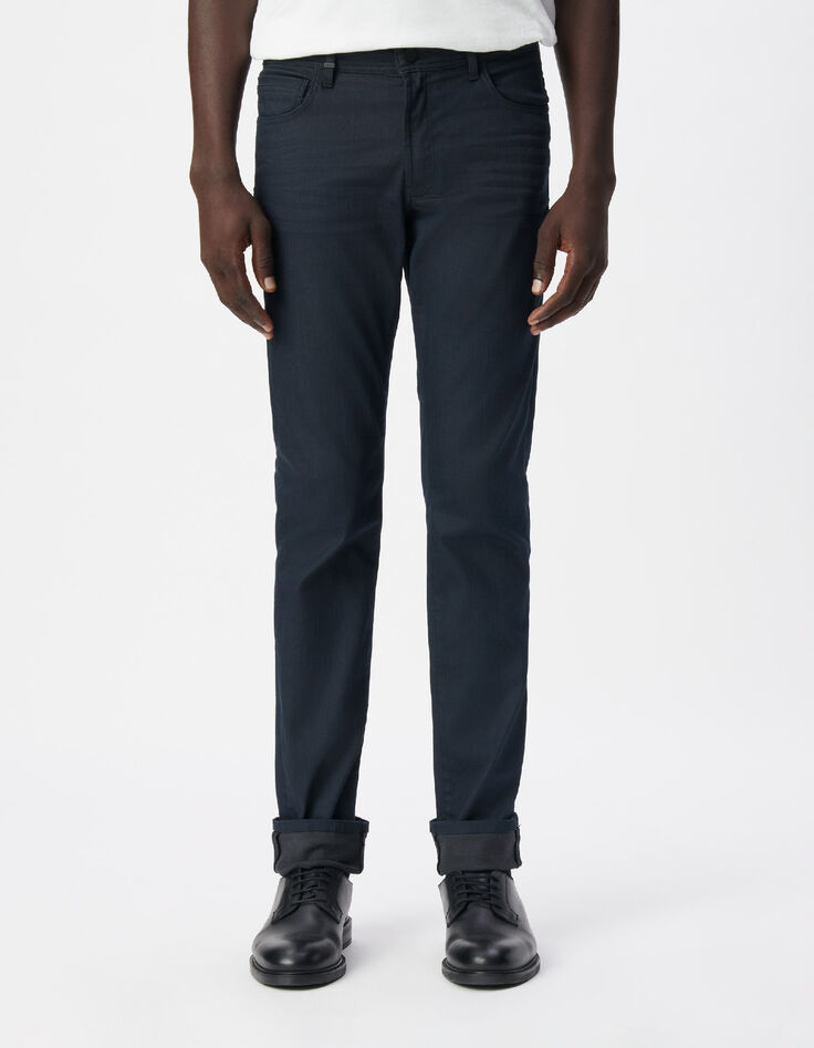Marineblaue SLIM-Herrenjeans-3