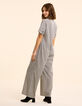 Combinaison-pantalon écrue motif vichy et broderies I.Code-5