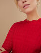 Jersey granate cuello alto de punto fino calado I.Code-4