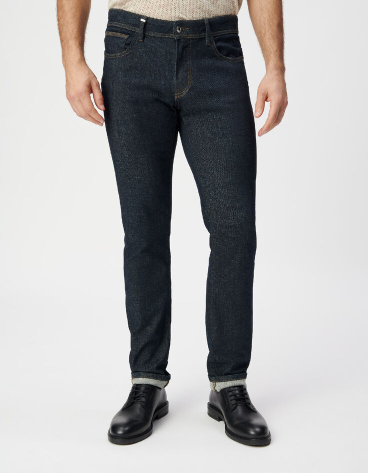 Dunkelblaue SLIM-Herrenjeans aus POWER STRETCH-2