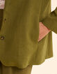 Anzugjacke aus khakifarbenem Leinengemisch I.Code-6