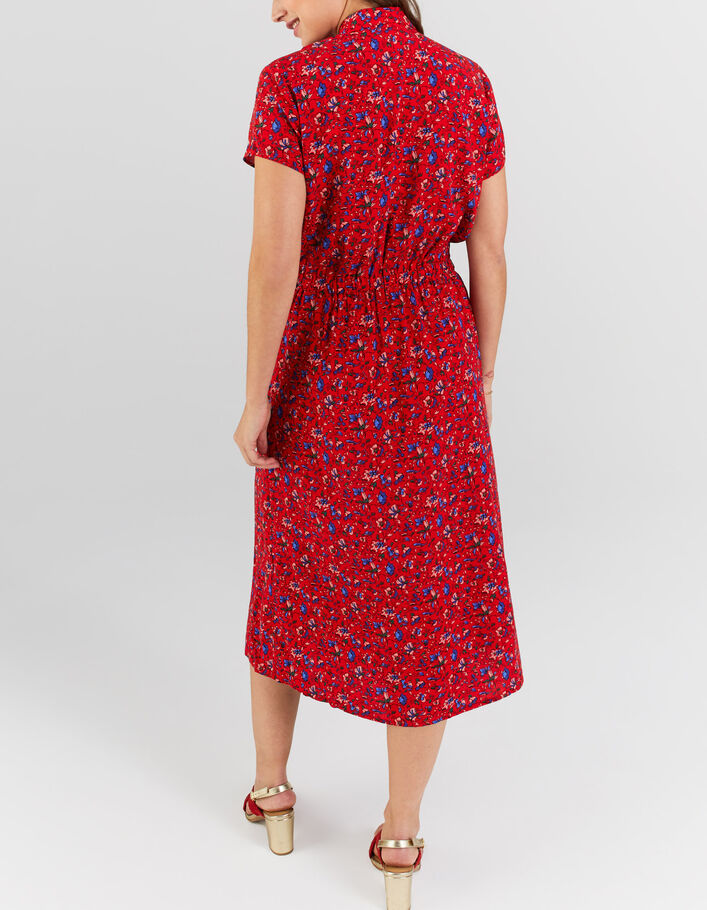 I.Code cherry summer flower print wrap dress - I.CODE