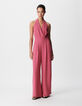 Damen Jumpsuit mit pinker Halfterhose-2
