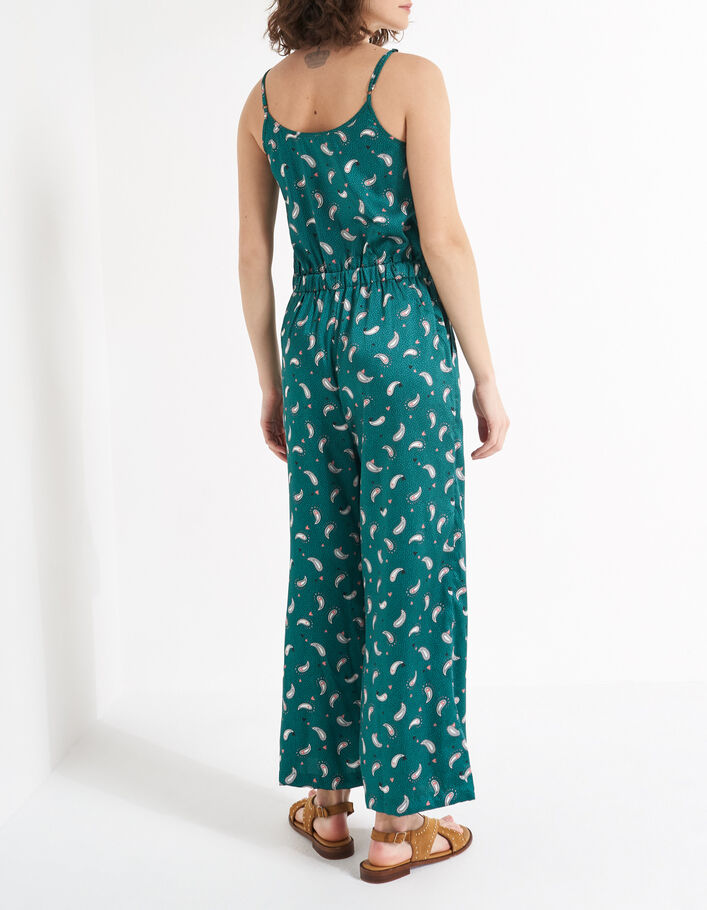 Overall mit Herz-Paisley-Print in Sea Green I.Code - I.CODE