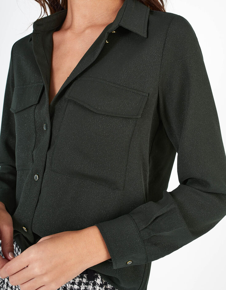 Chemise vert empire pailletée I.Code-5