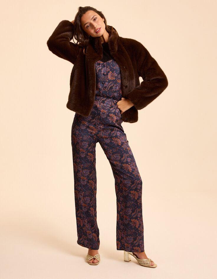 Top lencero violeta estampado pañuelo I.Code-8