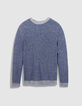 Blauer Strickpullover f&uuml;r Herren-7
