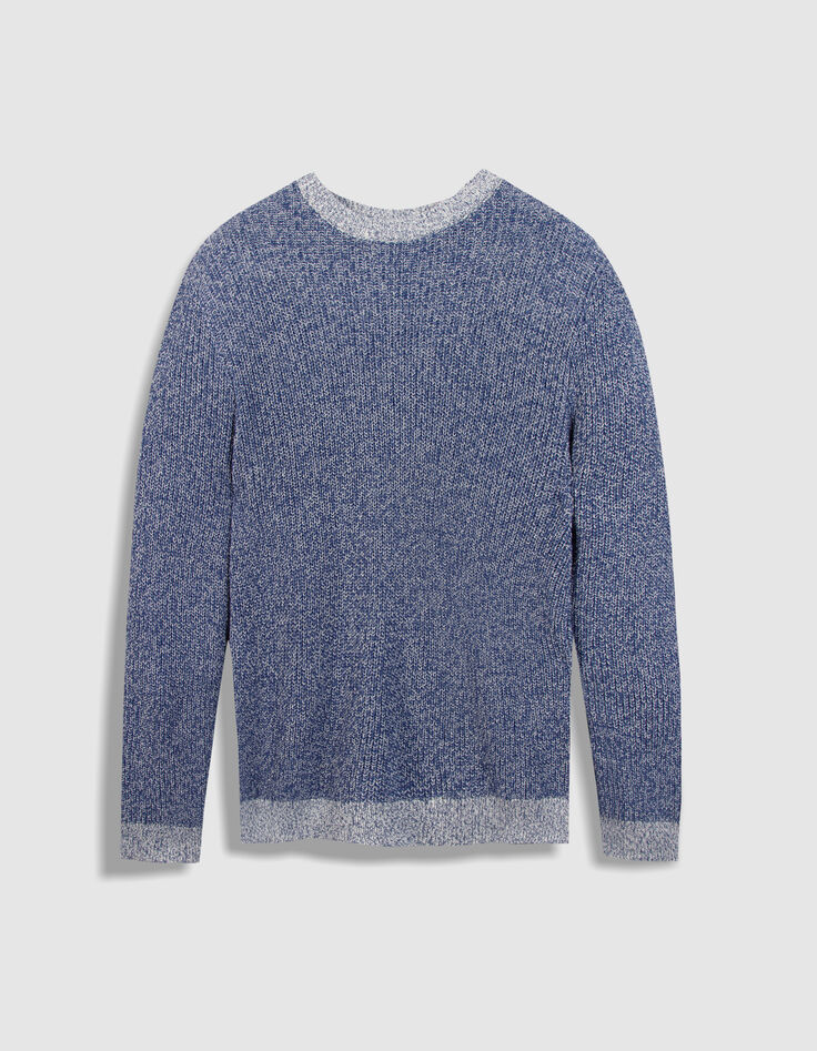 Blauer Strickpullover f&uuml;r Herren-7