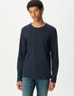 Marineblaues Herrenshirt L'Essentiel mit langen &Auml;rmeln-1