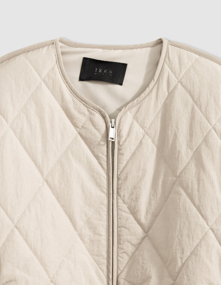 Sous-doudoune beige oversize Femme-7