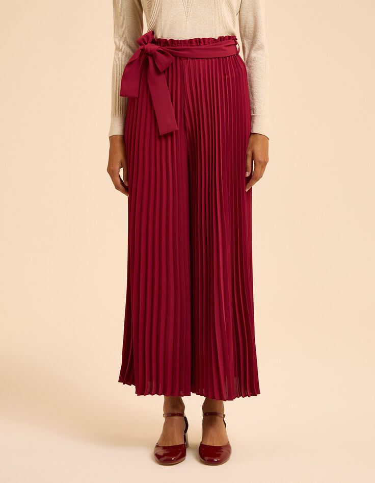 Pantalon large rose plissé I.Code-4