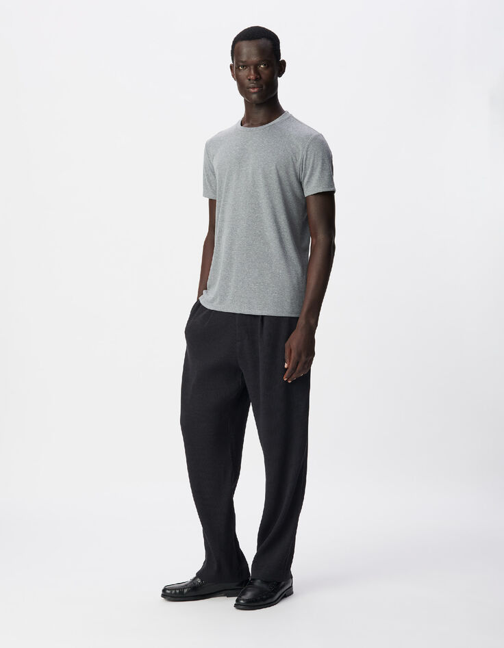 Graues DRY FAST T-Shirt Rundhalsausschnitt-2
