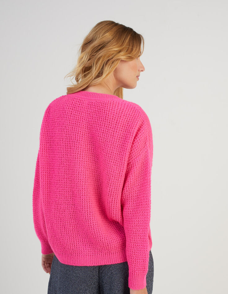 I.Code flashy pink cardigan-3