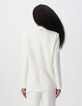 Women's white knotted-side suit jacket-4