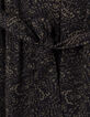 Khaki Damenkleid mit Paisley-Blumenprint-5
