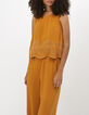 Kurkumagelber Overall mit besticktem Top I.Code-2
