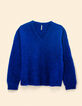 I.Code blue knit V-neck sweater Marine-6