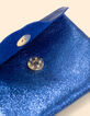 Blau schillernde Mini-Clutch-Tasche aus Leder I.Code-2