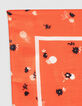 Foulard carré orange spicy à fleurs spicy I.Code-3