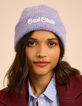 Bonnet bleu tricot côtelé broderie I.Code-1