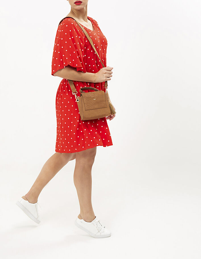 Robe flamme avec broderies blanches I.Code