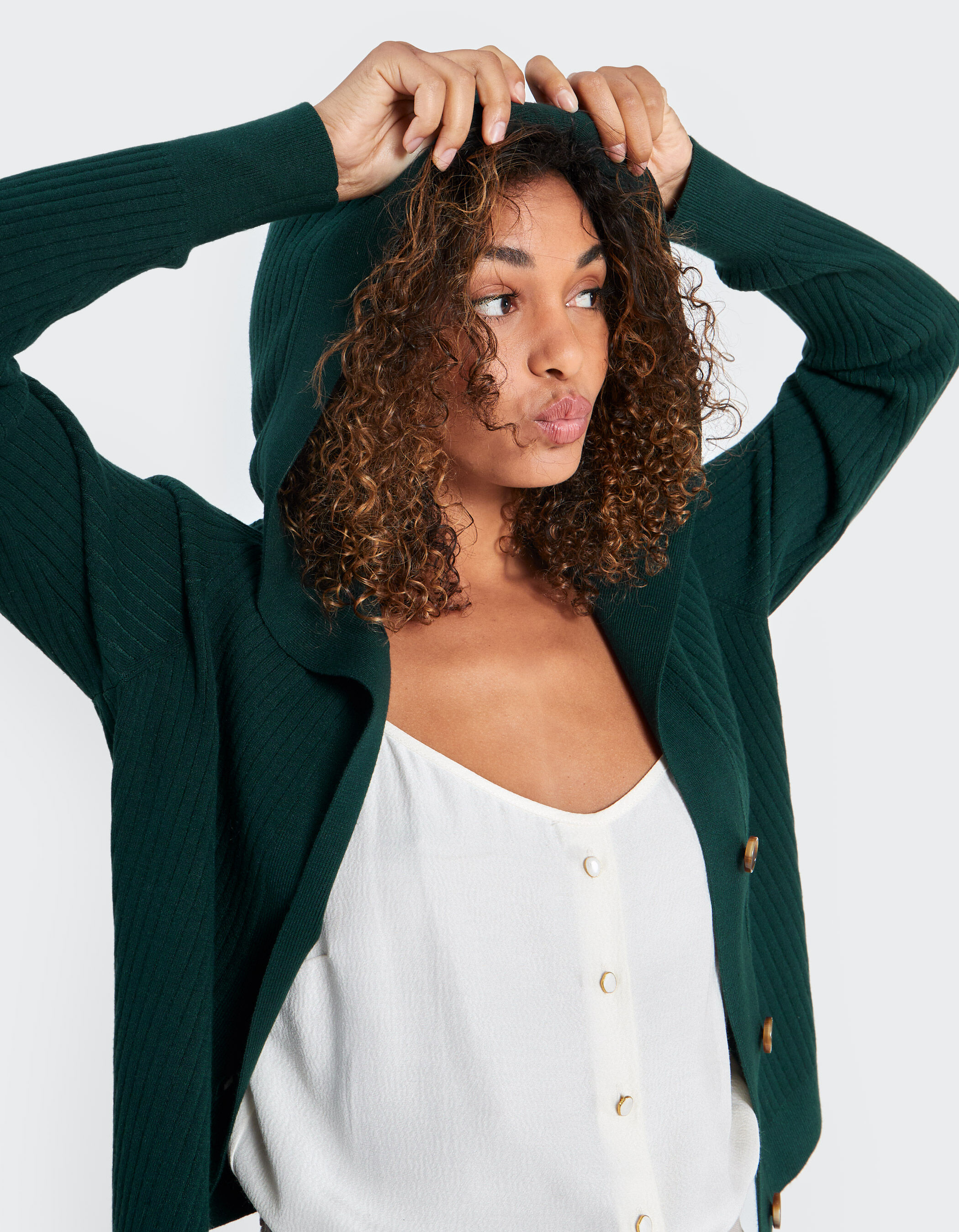 Cardigan verde top