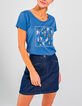 Kurzer, authentisch dunkelblauer Jeansrock I.Code-1