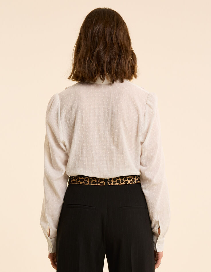 Witte hemdblouse frontje plooien en broderie anglaise-4